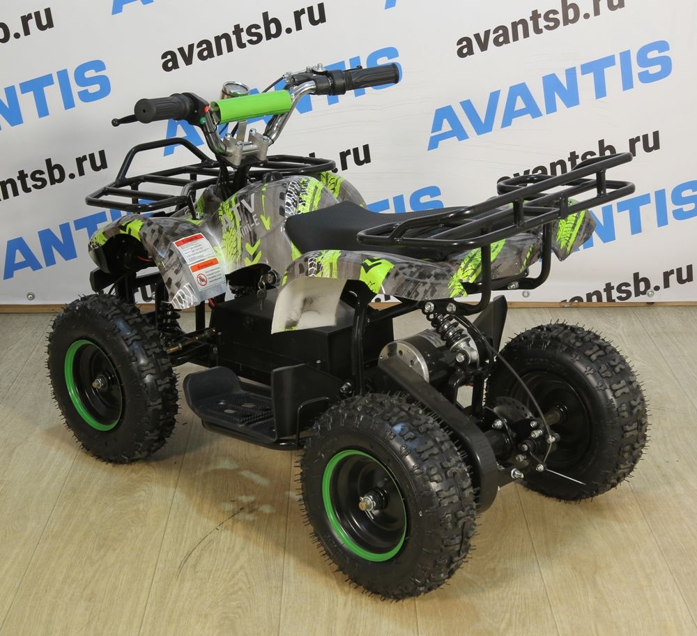 Детский квадроцикл (игрушка) ATV CLASSIC E 800W зеленый ананас