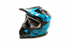 Шлем мото кроссовый GTX 632S (L) #3 BLACK / BLUE детский (53-54)