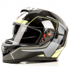 Шлем мото интеграл HIZER J5318 #1 (M) black/yellow (2 визора)