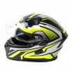 Шлем мото модуляр HIZER J5906 #1 (S) black/neon yellow 