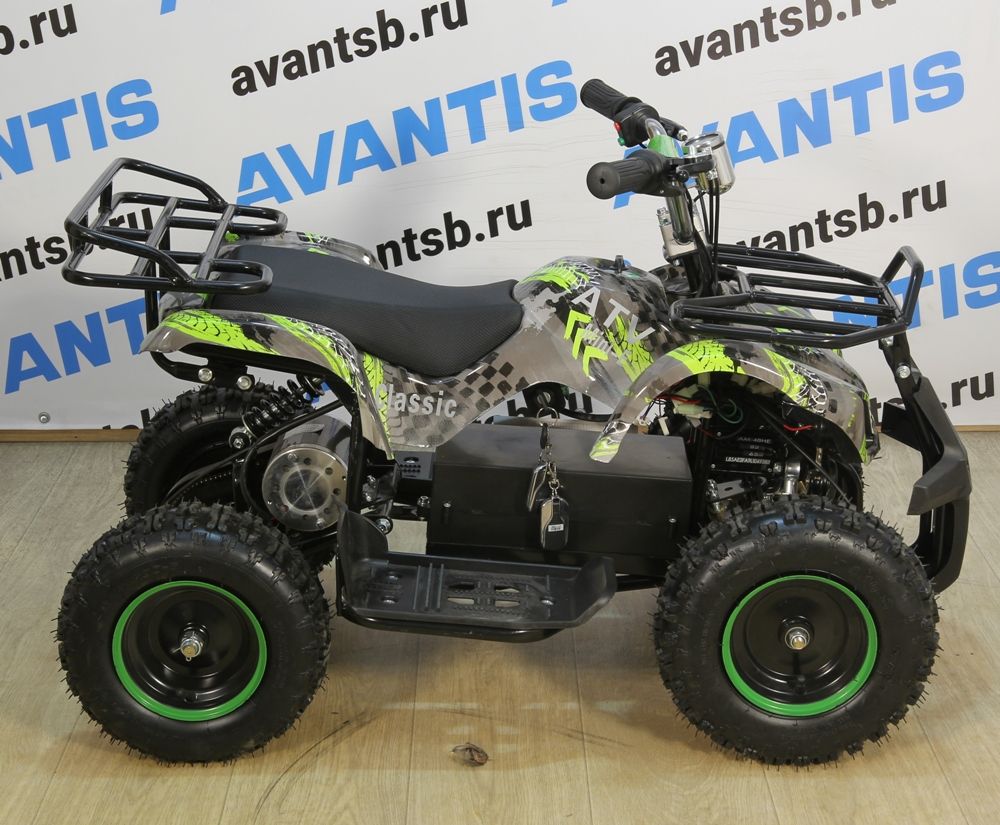 Детский квадроцикл (игрушка) ATV CLASSIC E 800W зеленый ананас