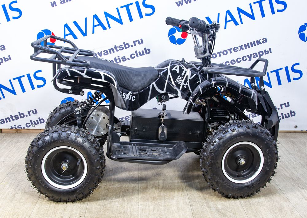 Детский квадроцикл (игрушка) ATV CLASSIC E 800W черный паук