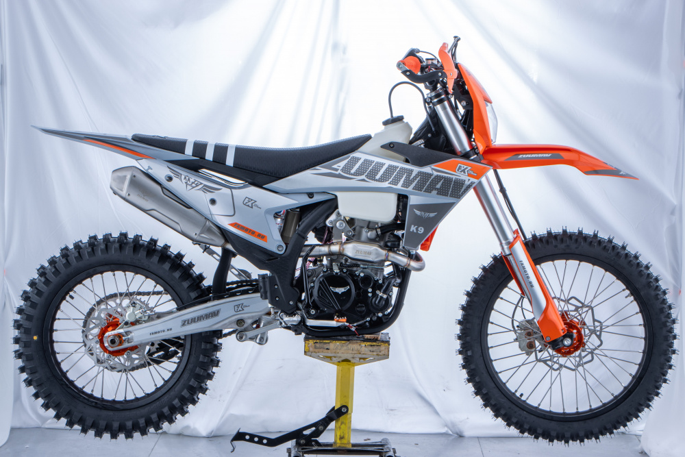 Мотоцикл кроссовый ZUUMAV K9 YBS-300 с прогрессией (серый)