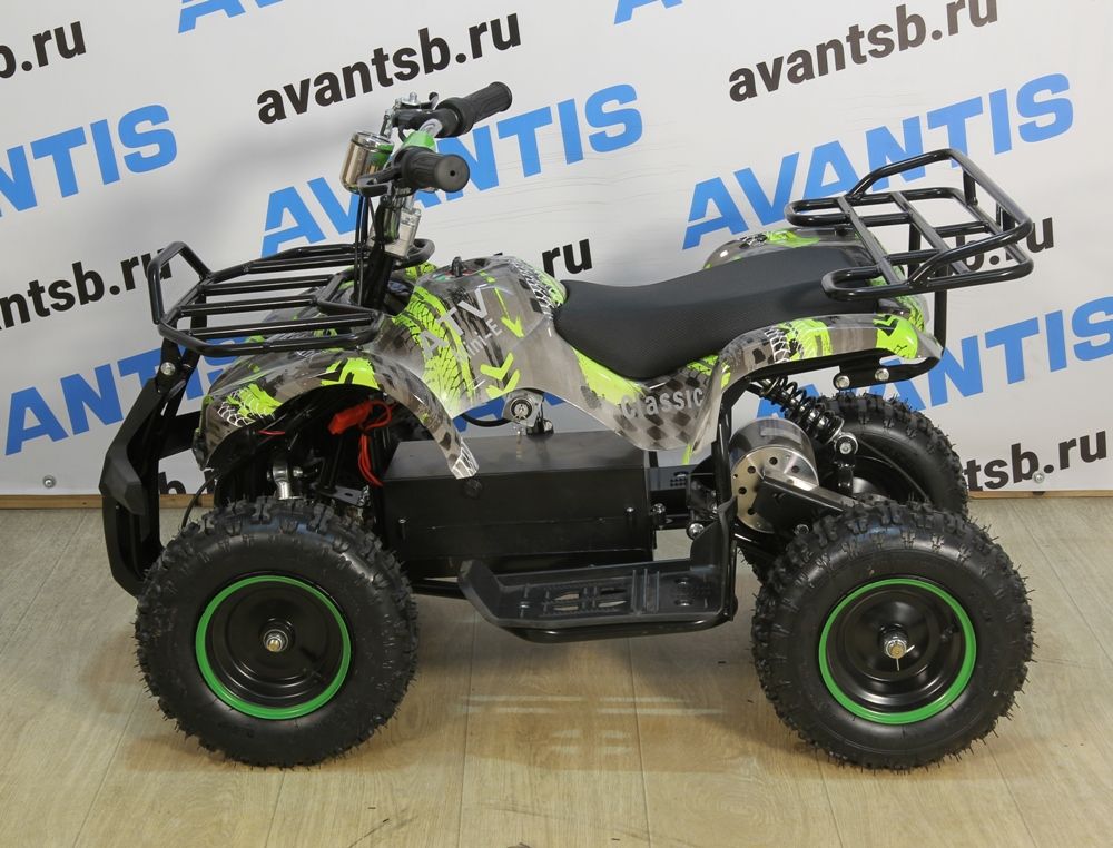 Детский квадроцикл (игрушка) ATV CLASSIC E 800W зеленый ананас